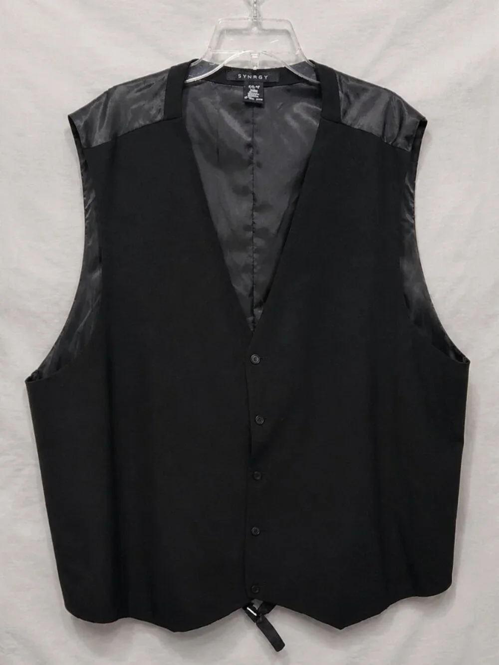 SYNRGY Men’s Black Formal Dress Vest Size 4XLT Big & Tall
